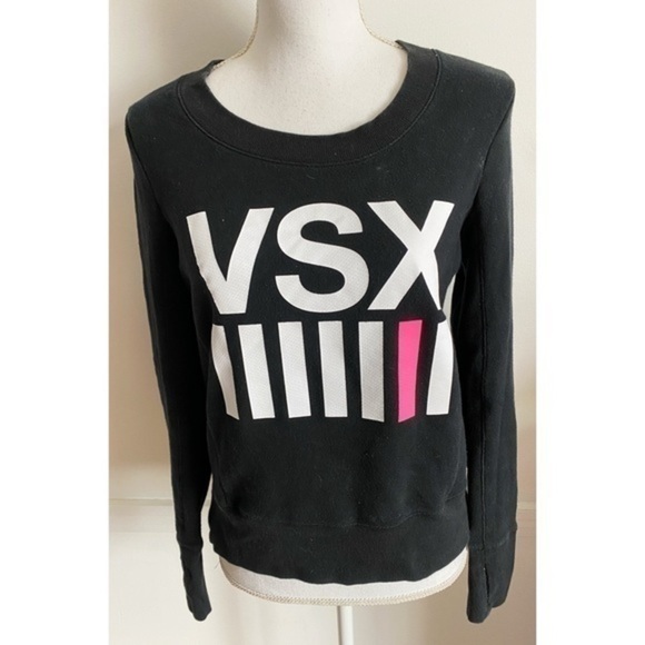 Victoria’s Secret VSX • Black Pink Open Back Top - Picture 1 of 5